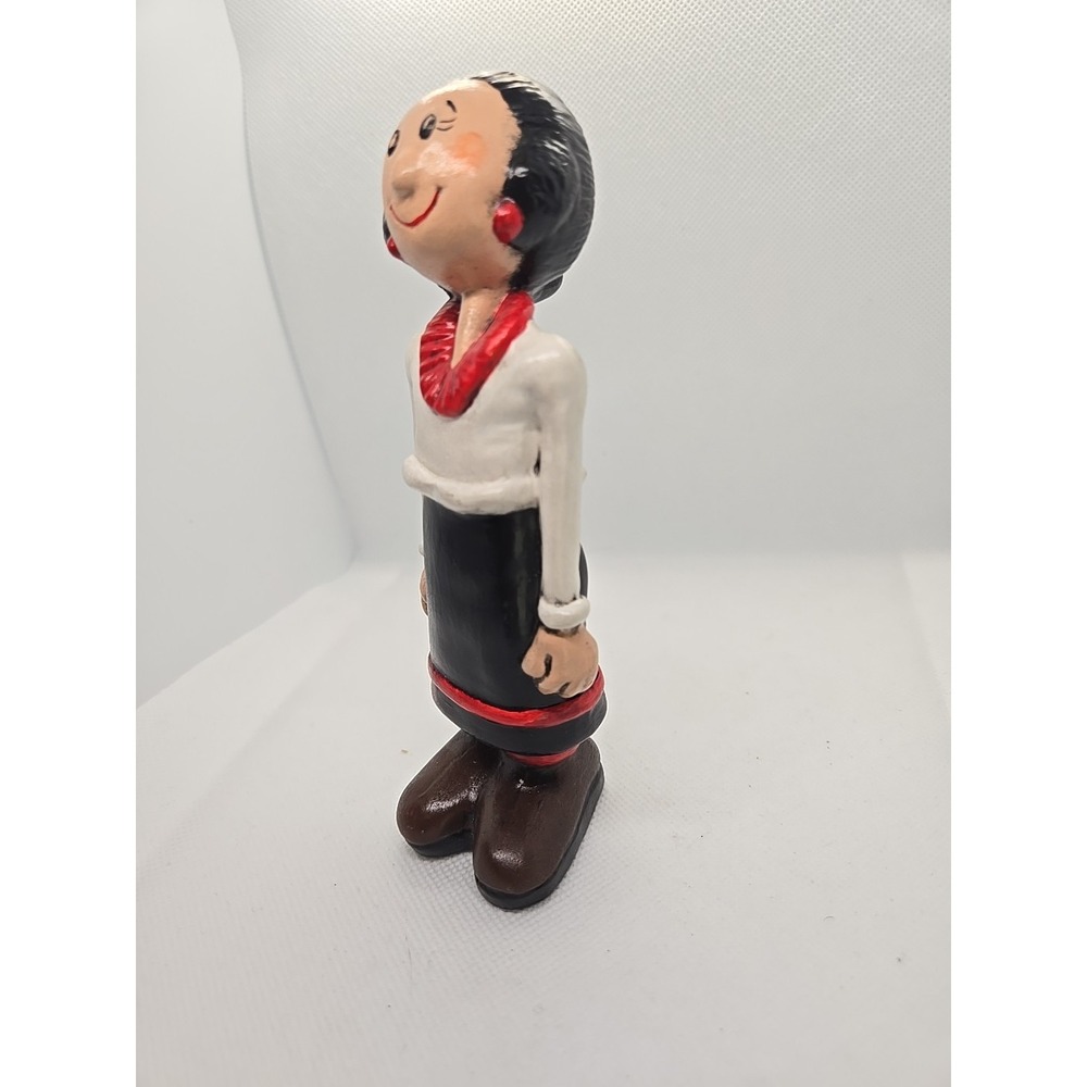Vtg Popeye Olive Oyl Ceramic Figurine Sailor 6" Tall Signed On Bottom - Picture 7 of 10